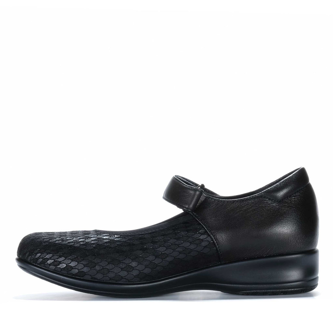 Naked Arches By Le Sansa Yaser Black Print Womens Shoes