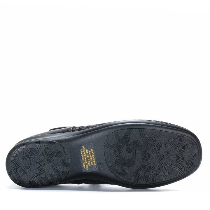 Naked Arches By Le Sansa Yaser Black Print Womens Shoes