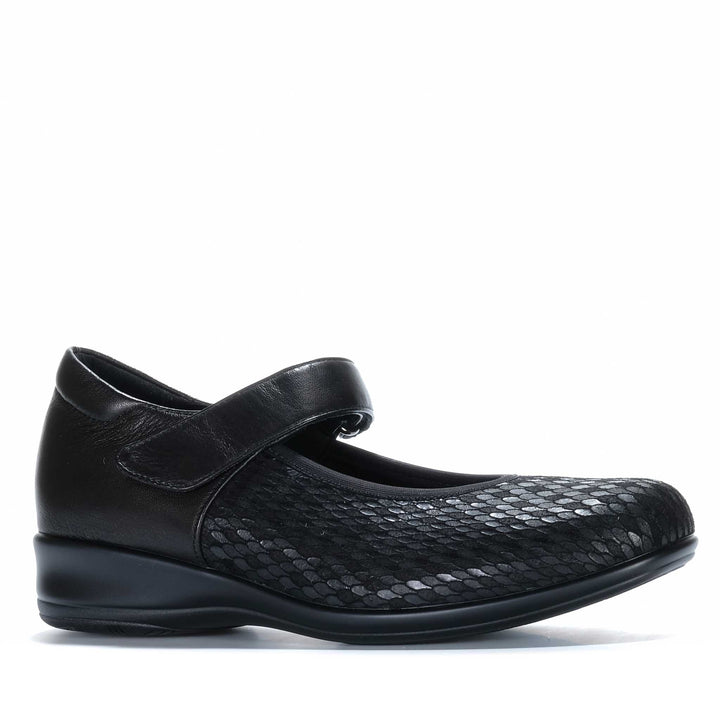 Naked Arches By Le Sansa Yaser Black Print Womens Shoes