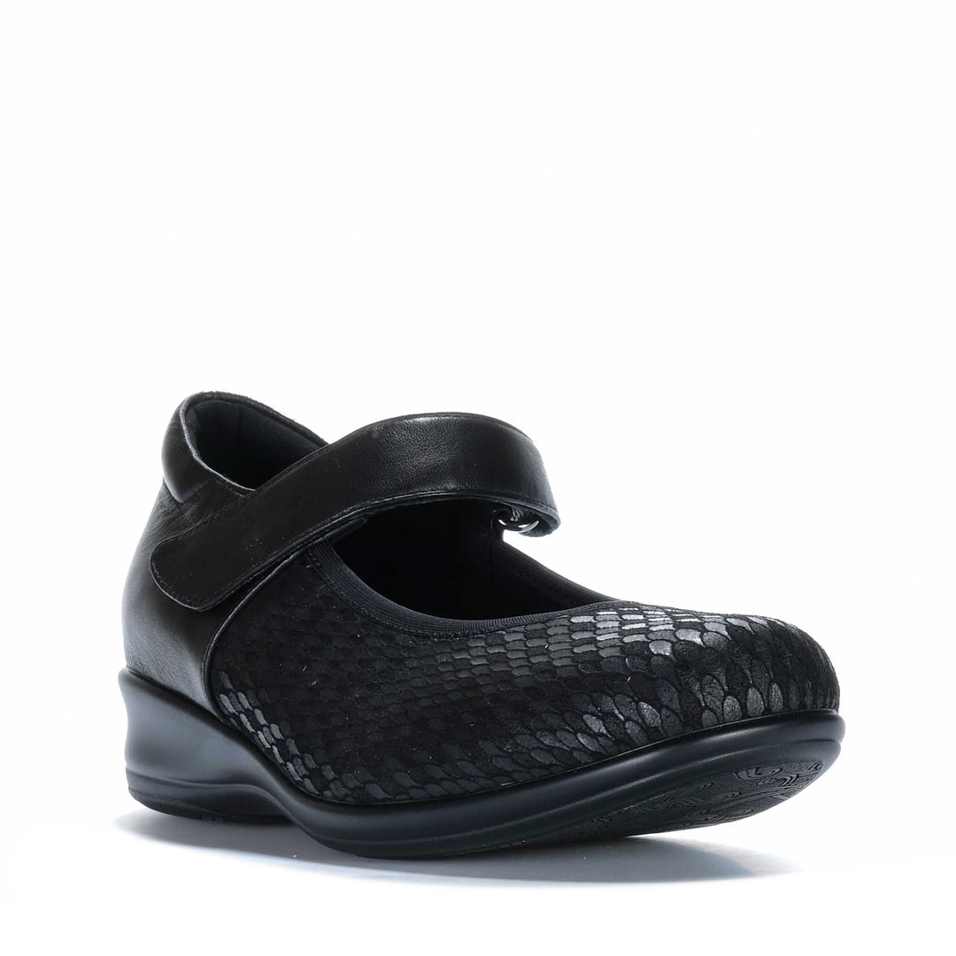 Naked Arches By Le Sansa Yaser Black Print Womens Shoes