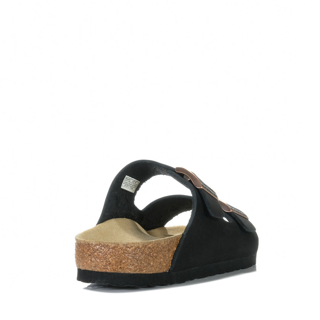 Neckermann N2718 Black Leather Womens Sandals