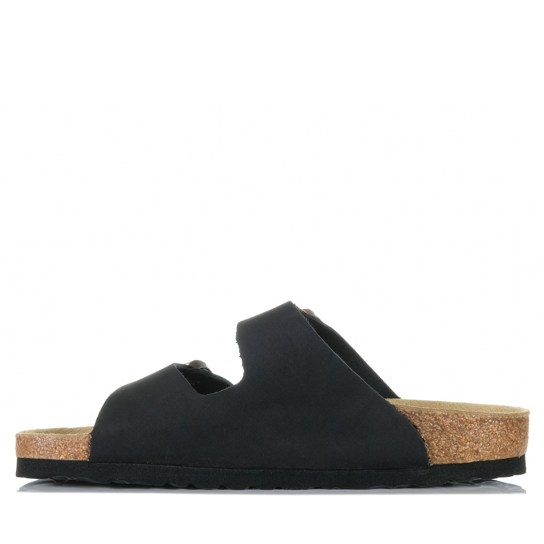 Neckermann N2718 Black Leather Womens Sandals