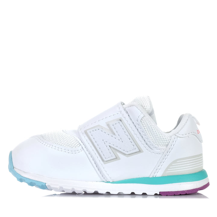 New Balance 574 New-B NW574KIJ White, 10 US, 6 US, 7 US, 8 US, 9 US, kids, New Balance, shoes, toddler, white, wide