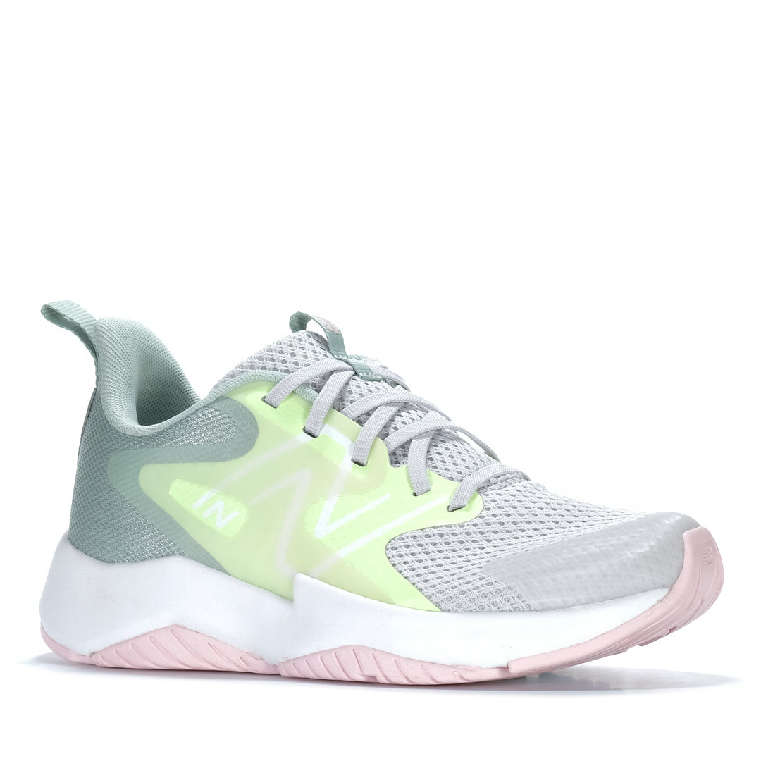 New Balance GKRAVE2 Grey/Lemon Youth Sports