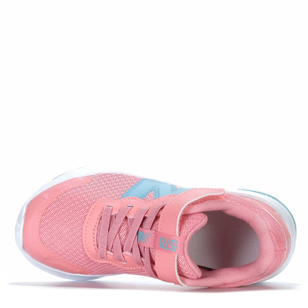 New Balance Kids Hook and Loop P5784BD Pink Youth Sports