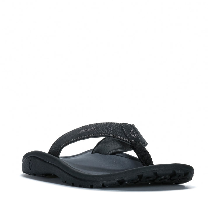 OluKai Ohana Mens Black/Dark Shadow Mens Sandals