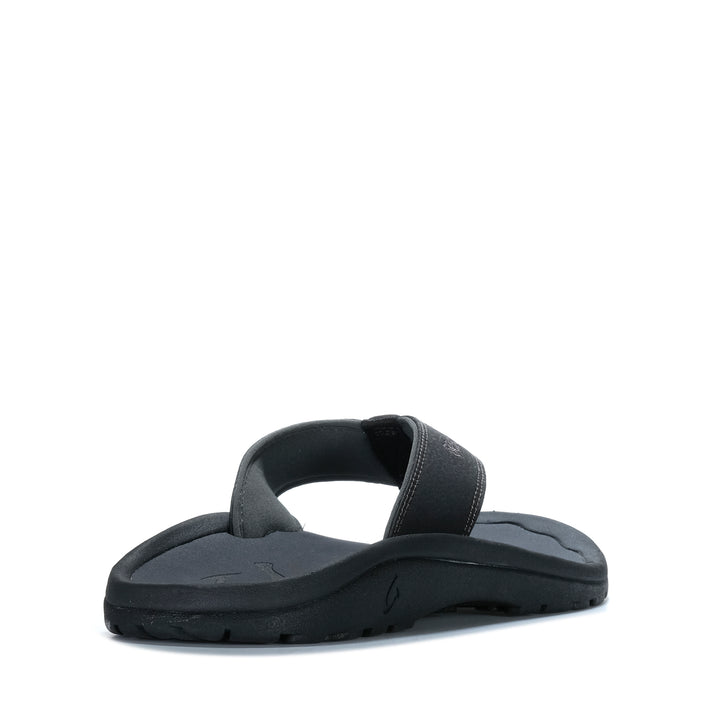 OluKai Ohana Mens Black/Dark Shadow Mens Sandals