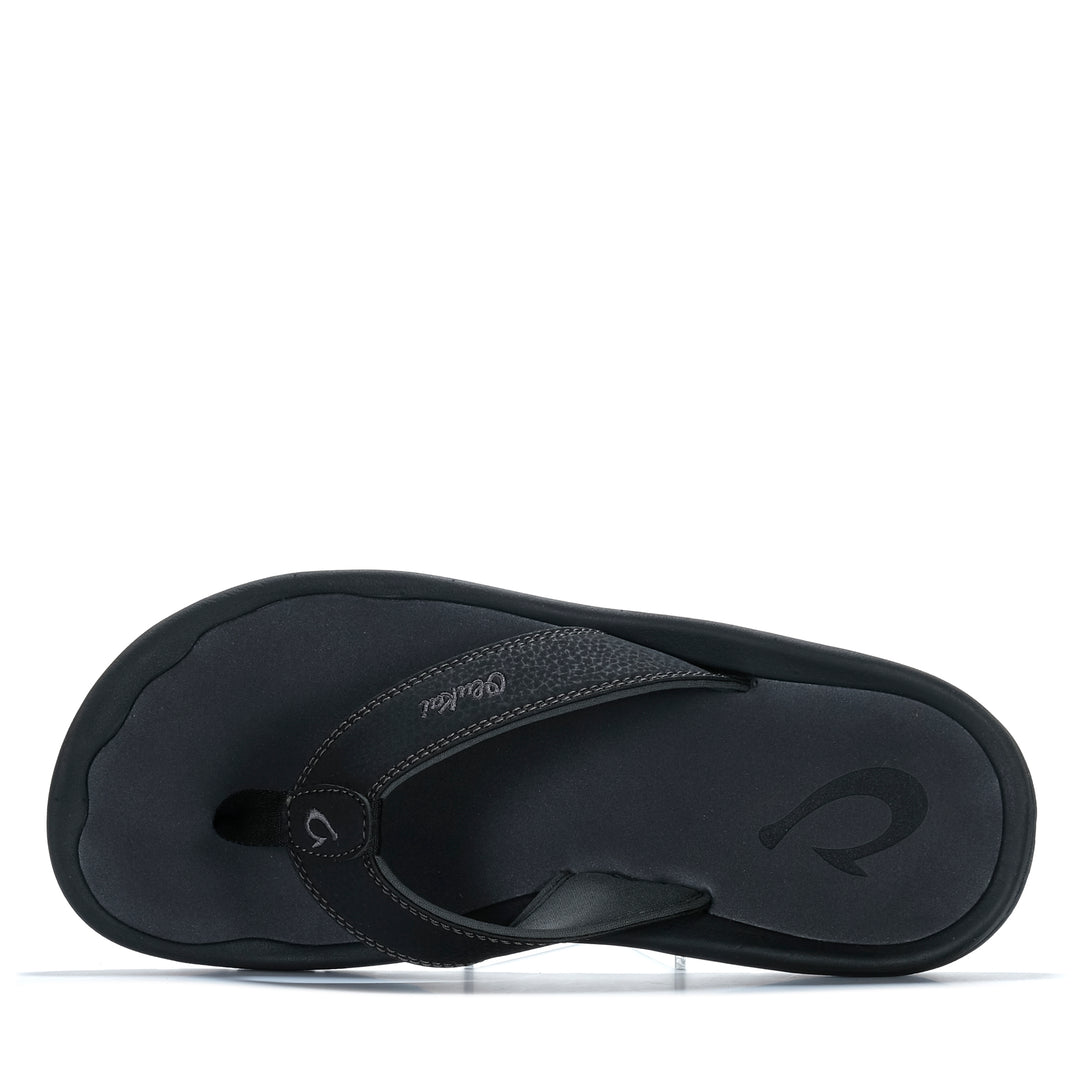 OluKai Ohana Mens Black/Dark Shadow Mens Sandals