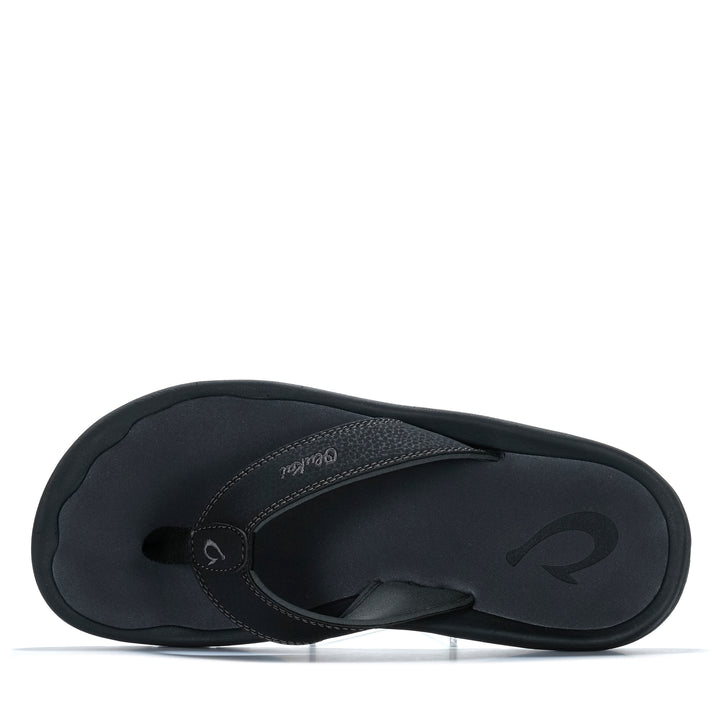 OluKai Ohana Mens Black/Dark Shadow Mens Sandals