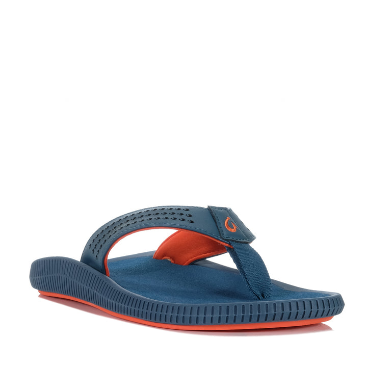 Olukai Ulele Lagoon, 10 US, 11 US, 12 US, 13 US, 8 US, 9 US, blue, jandals, mens, olukai, sandals, wide