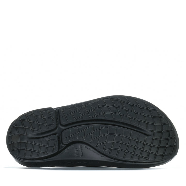 Oofos OOahh Black Unisex Sandals