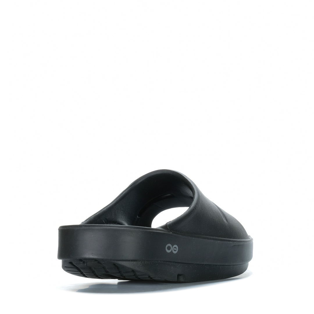 Oofos OOahh Black Unisex Sandals