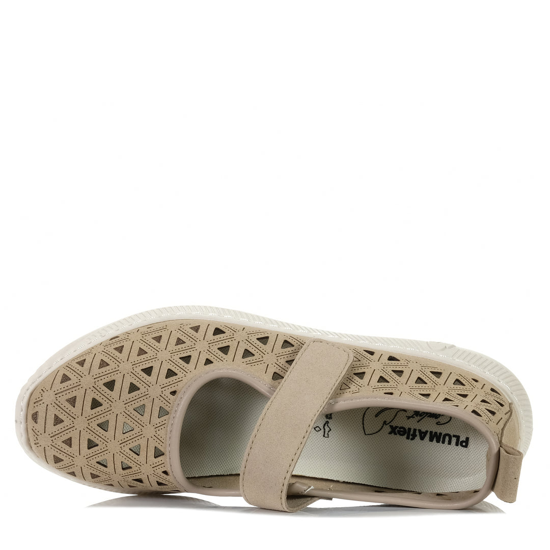 Pluma Flex 3708 Taupe, Womens, flats, pluma flex, shoes, taupe, womens