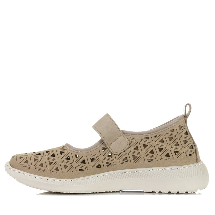 Pluma Flex 3708 Taupe, Womens, flats, pluma flex, shoes, taupe, womens