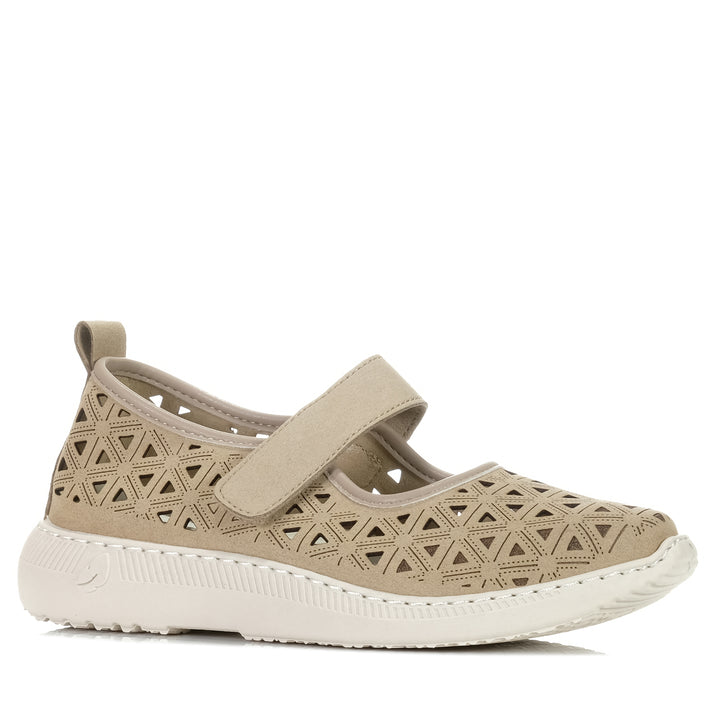 Pluma Flex 3708 Taupe, Womens, flats, pluma flex, shoes, taupe, womens