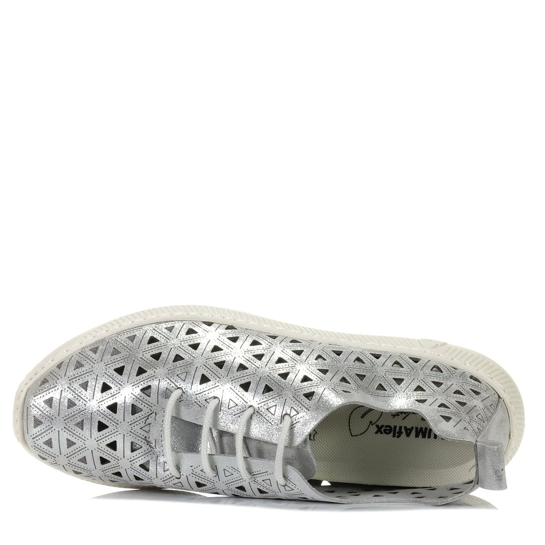 Pluma Flex 3712 Plata, Womens, flats, metallic, pluma flex, shoes, womens