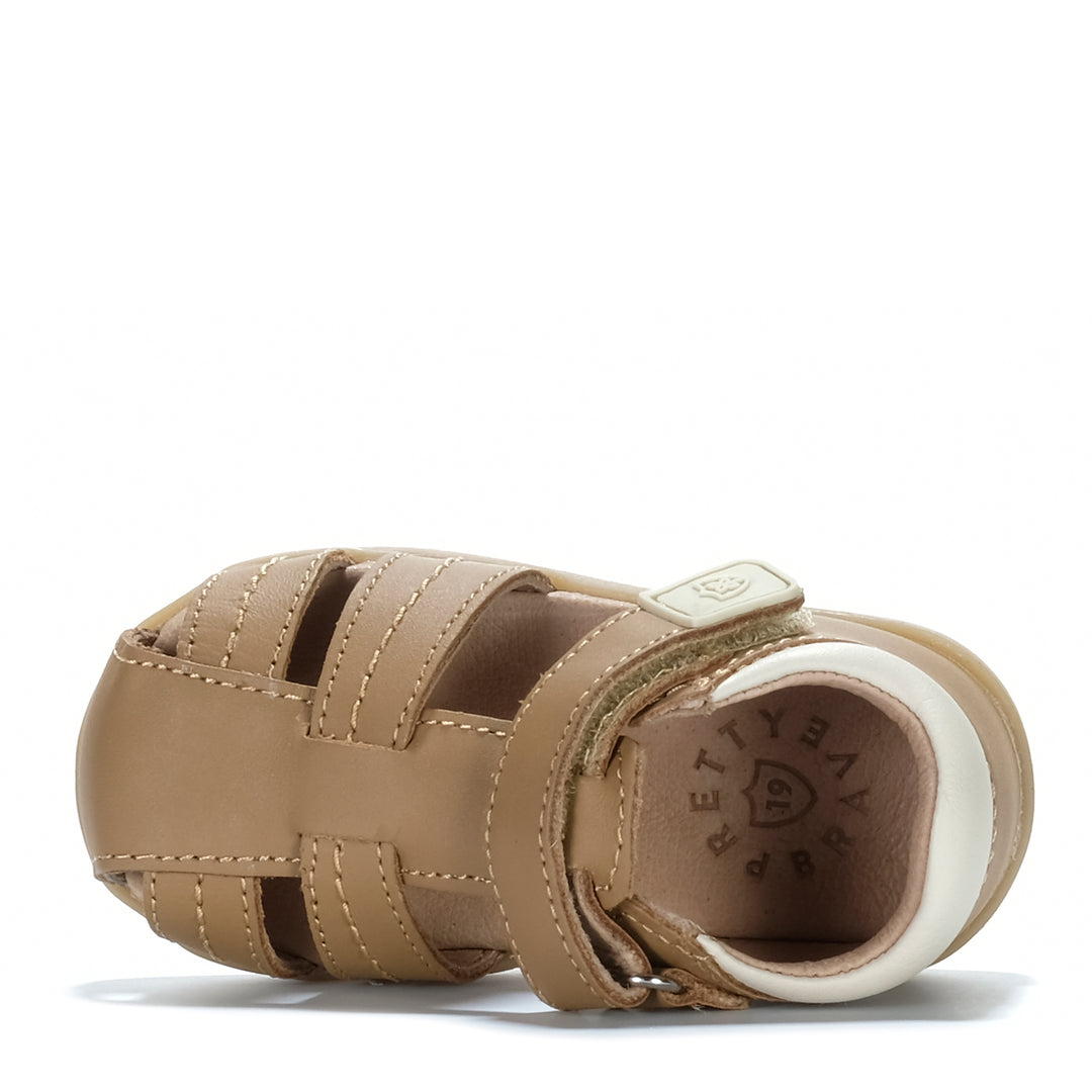 Pretty Brave Theo Tan Toddler Sandals