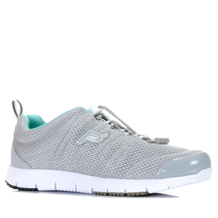 Propet Travel Mesh Grey/Mint, 10 US, 11 US, 6 US, 7 US, 8 US, 9 US, flats, grey, Propet, shoes, wide, womens