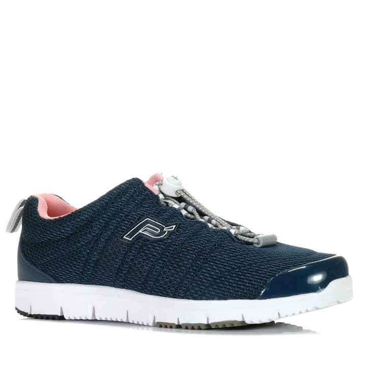 Propet Travel Mesh Navy/Melon, Womens