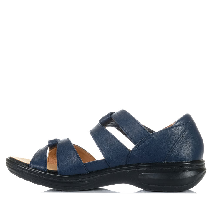 Revere Geneva Blue French, Womens, blue, flats, revere, sandals, wide, womens