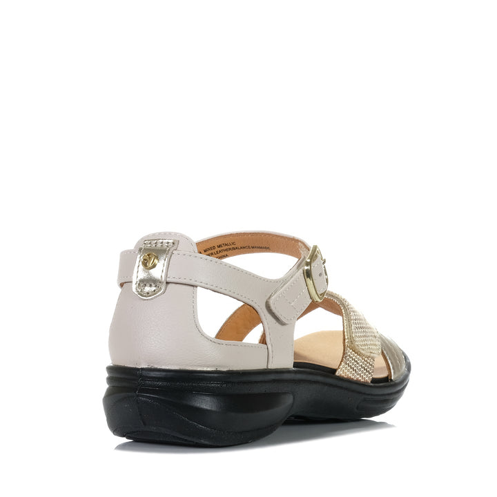 Revere Lucea Mixed Metallic, Womens, flats, metallic, multi, Revere, sandals, wide, womens