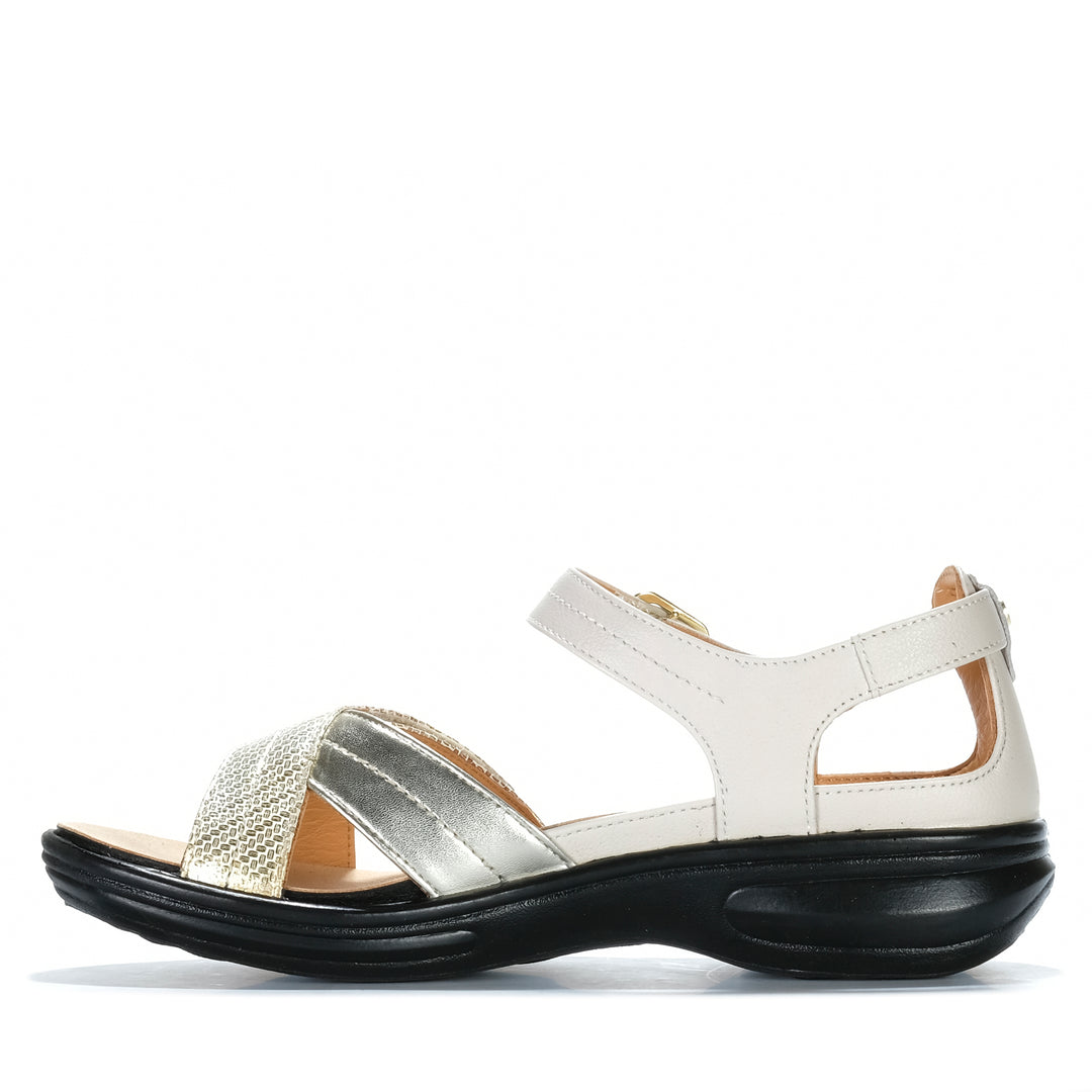 Revere Lucea Mixed Metallic Womens Sandals