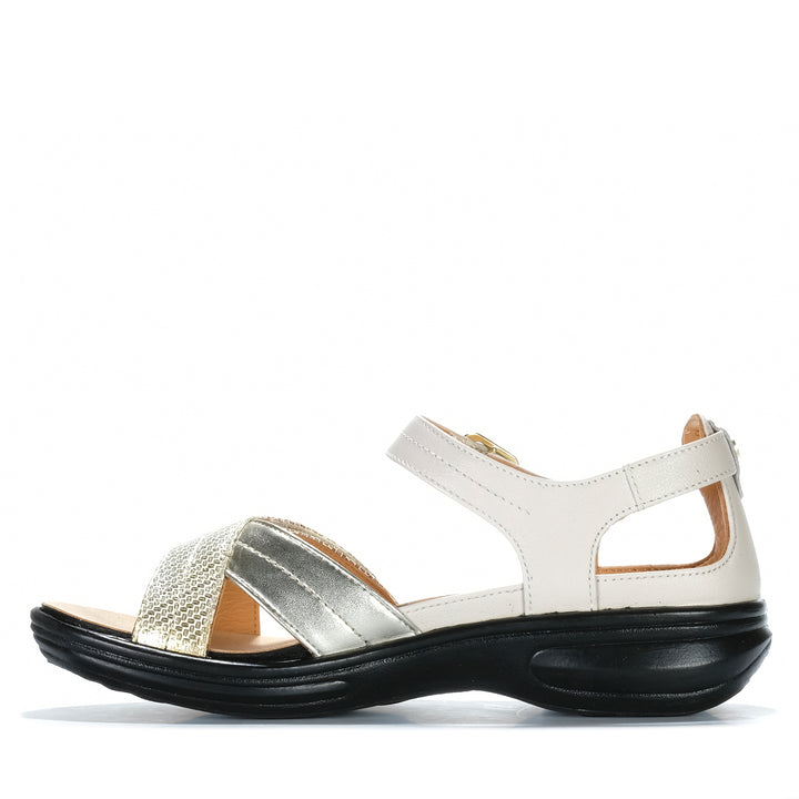 Revere Lucea Mixed Metallic Womens Sandals