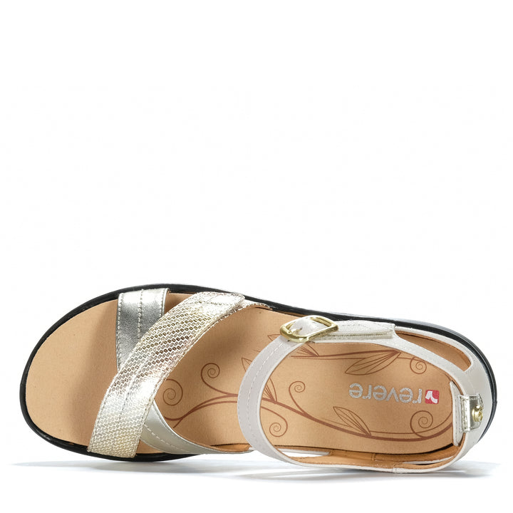Revere Lucea Mixed Metallic Womens Sandals