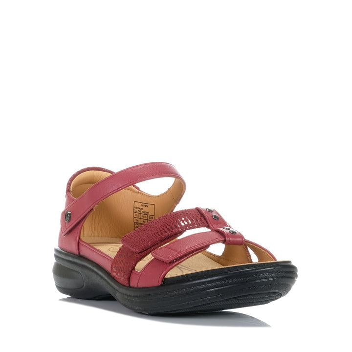 Revere Negara Cherry, Womens, flats, red, revere, sandals, wide, womens