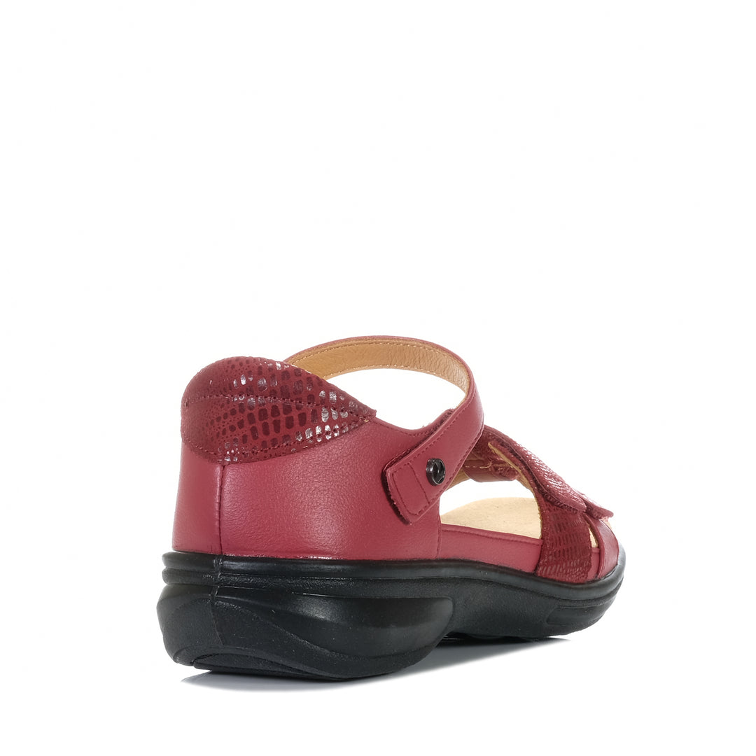 Revere Negara Cherry, Womens, flats, red, revere, sandals, wide, womens