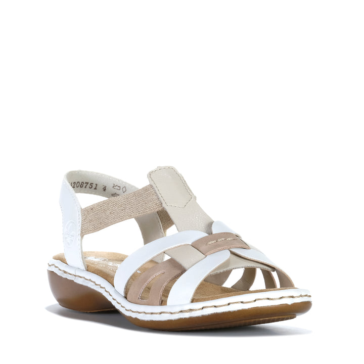 Rieker Hampshire 65918/81 Weiss Kombi Womens Sandals