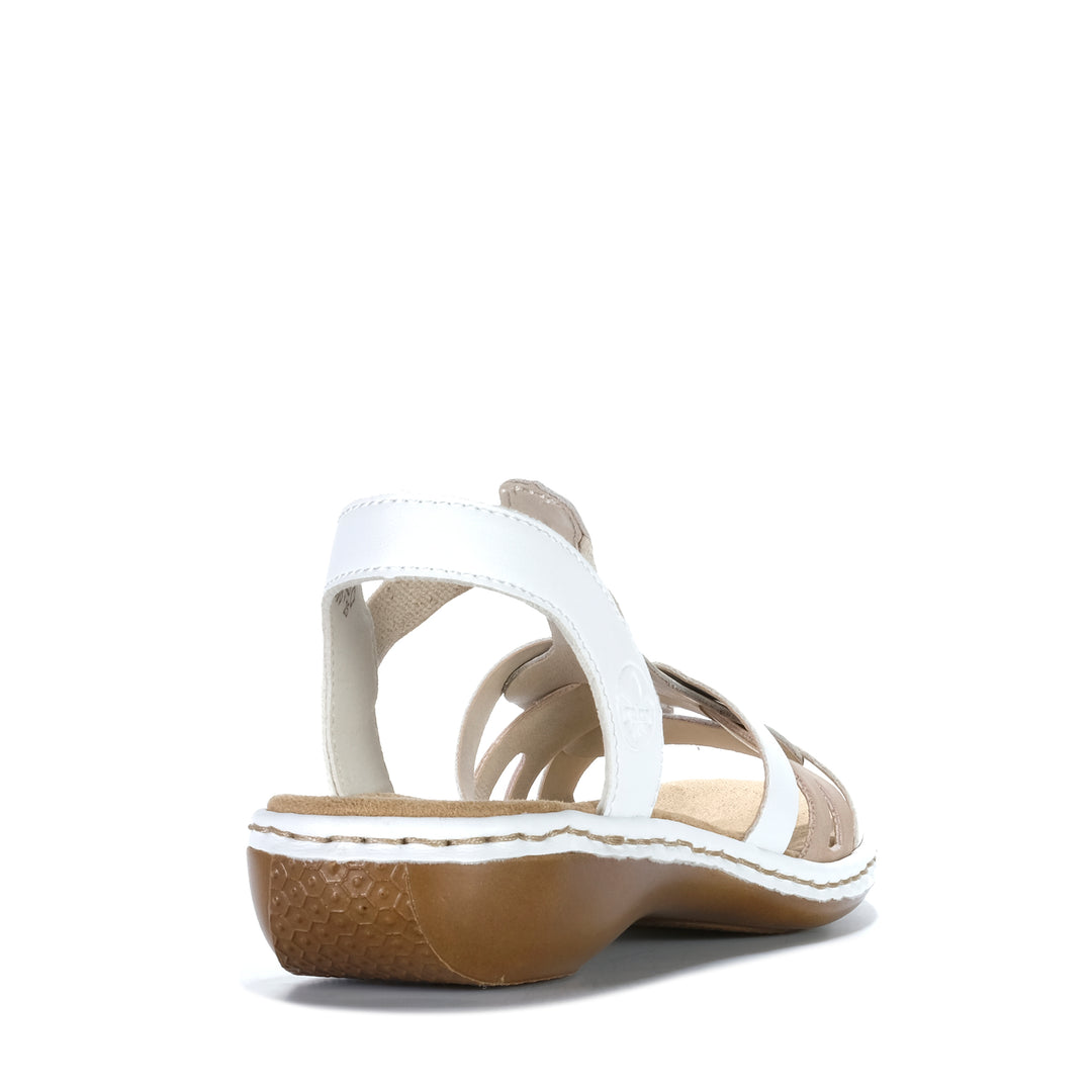 Rieker Hampshire 65918/81 Weiss Kombi Womens Sandals