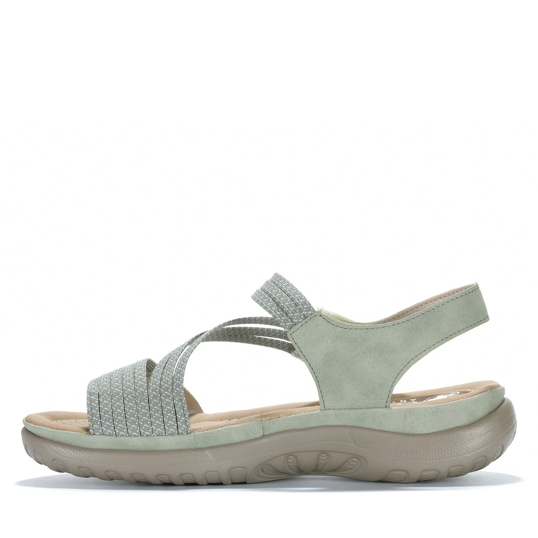 Rieker Vegas 64870/52 Green Womens Sandals