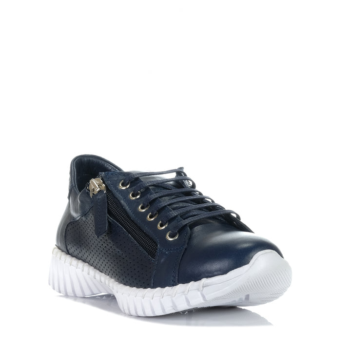 Rilassare Tristram Navy, Womens, blue, flats, Rilassare, shoes, womens