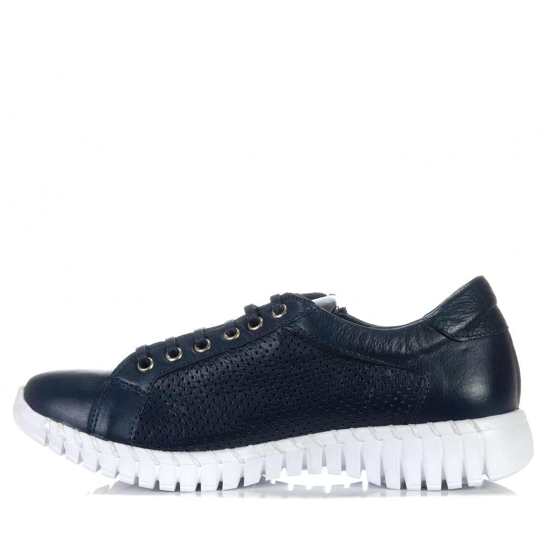 Rilassare Tristram Navy, Womens, blue, flats, Rilassare, shoes, womens