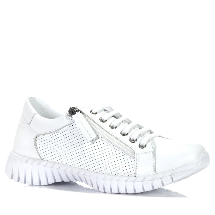 Rilassare Tristram White, Womens, flats, rilassare, shoes, white, womens