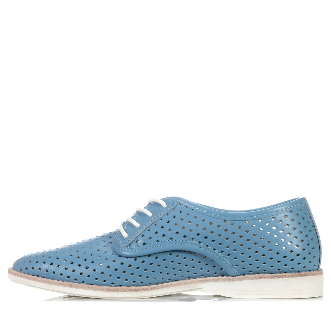 Rollie Derby Punch Steel Blue, Womens, blue, flats, low-tops, Rollie, shoes, sneakers, womens