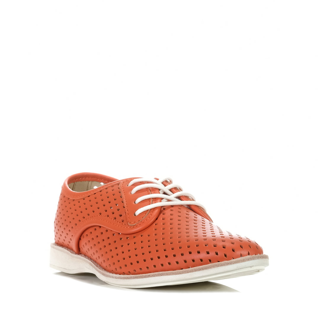 Rollie Derby Punch Tangerine, Womens, flats, low-tops, orange, Rollie, shoes, sneakers, womens