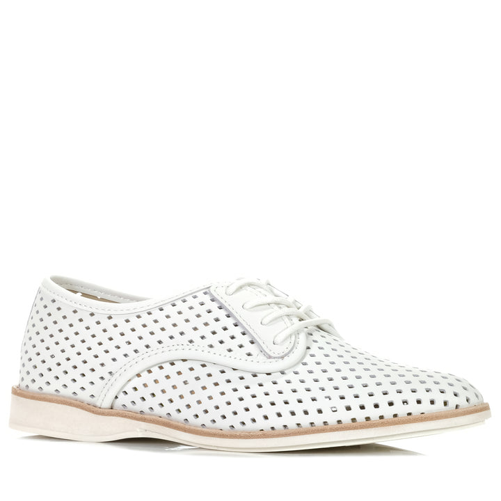 Rollie Derby Punch White, Womens, flats, low-tops, Rollie, shoes, sneakers, white, womens