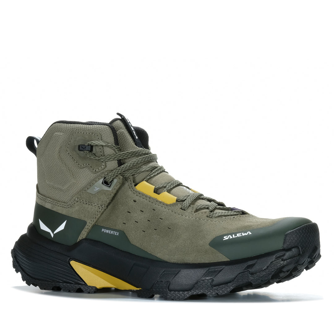 Salewa Pedroc 2 Leather Mid Powertex Faded Green/Dark Olive Mens Walking Shoes