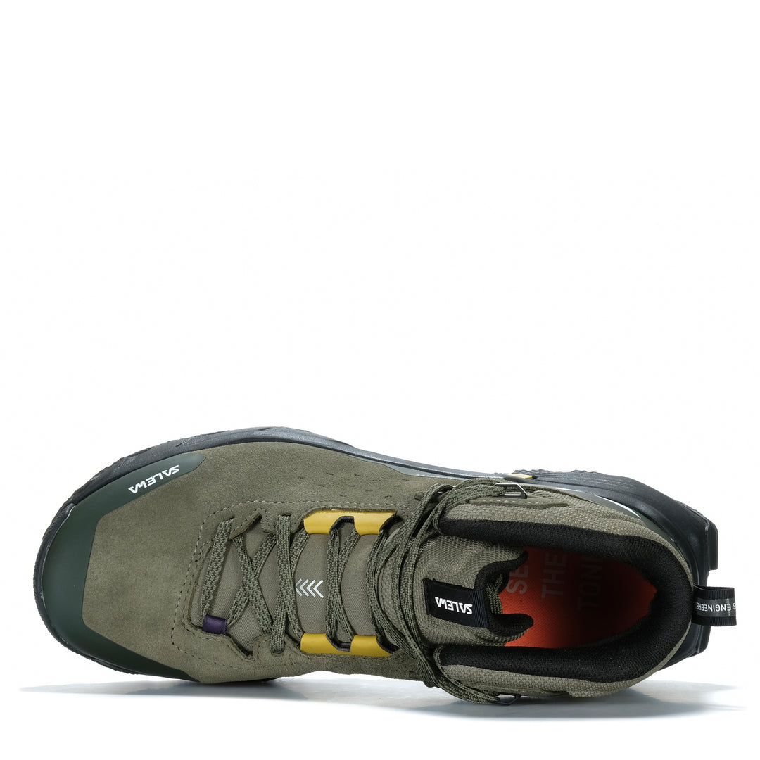 Salewa Pedroc 2 Leather Mid Powertex Faded Green/Dark Olive Mens Walking Shoes