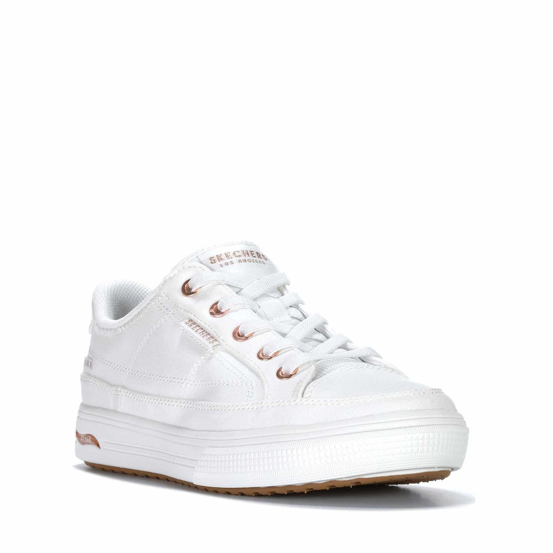 Skechers Arch Fit Arcade - See Ya There Wide White 177197 Womens Sneakers