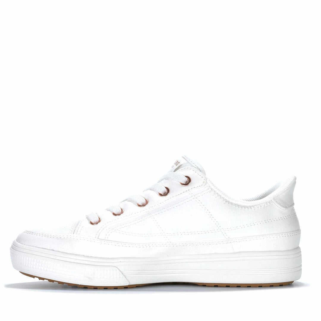 Skechers Arch Fit Arcade - See Ya There Wide White 177197 Womens Sneakers