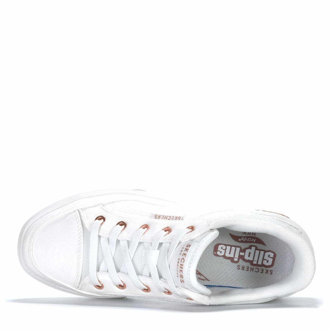 Skechers Arch Fit Arcade - See Ya There Wide White 177197 Womens Sneakers