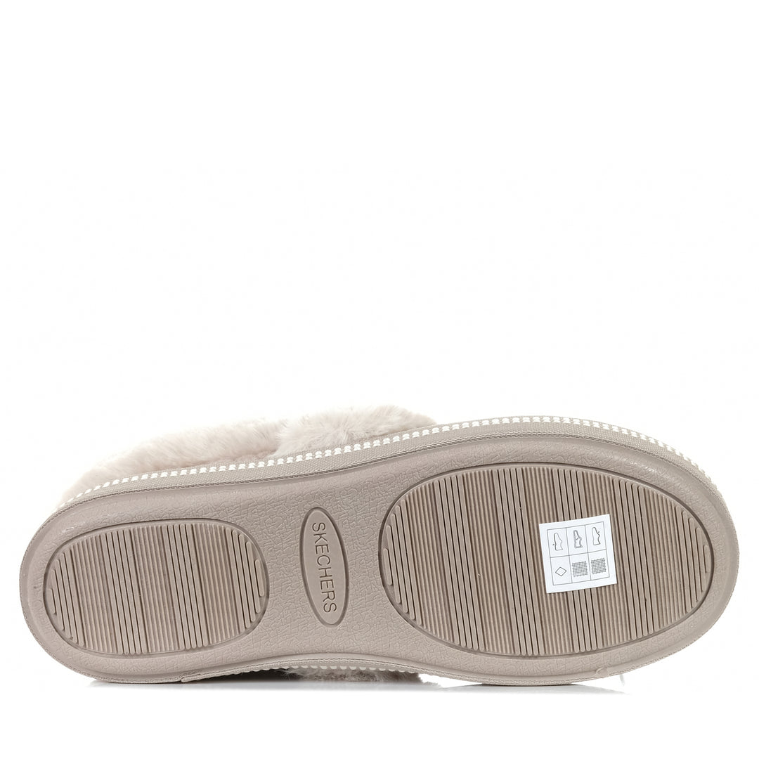 Skechers Cozy Campfire - Bright Blossom 167686 Taupe, 10 US, 11 US, 6 US, 7 US, 8 US, 9 US, Skechers, slippers, taupe, womens