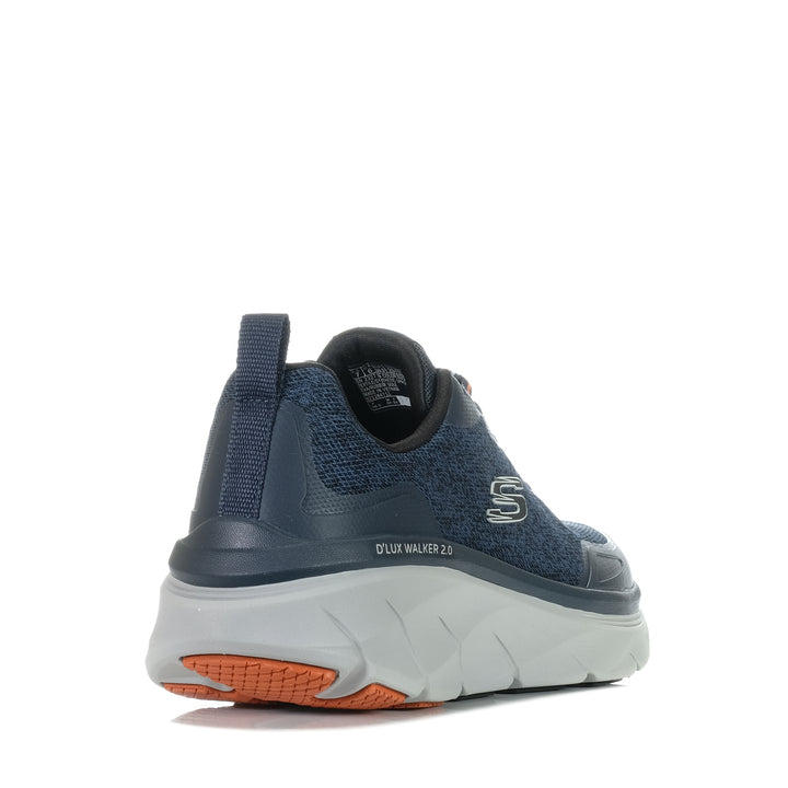 Skechers D'Lux Walker 2.0 - Steadway 232719 Navy/Orange, 10 US, 10.5 US, 11 US, 11.5 US, 12 US, 13 US, 14 US, 7 US, 8 US, 9 US, 9.5 US, blue, casual, mens, shoes, Skechers, wide