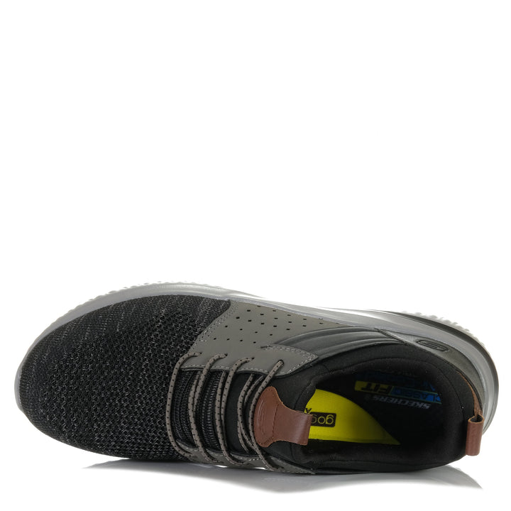 Skechers Delson 3.0 - Cicada 210238 Black/Grey, 10 US, 11 US, 12 US, 13 US, 8 US, 9 US, black, casual, low-tops, mens, shoes, Skechers, sneaker