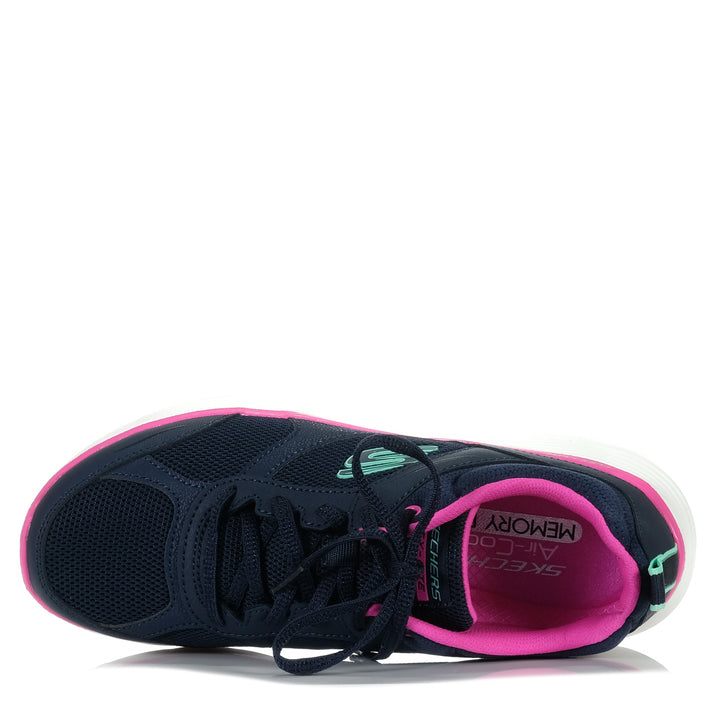 Skechers Flex Appeal 5.0 - Fresh Touch 150202 Navy/Hot Pink, 10 US, 11 US, 6 US, 7 US, 8 US, 9 US, blue, low-tops, Skechers, sneakers, sports, walking, womens