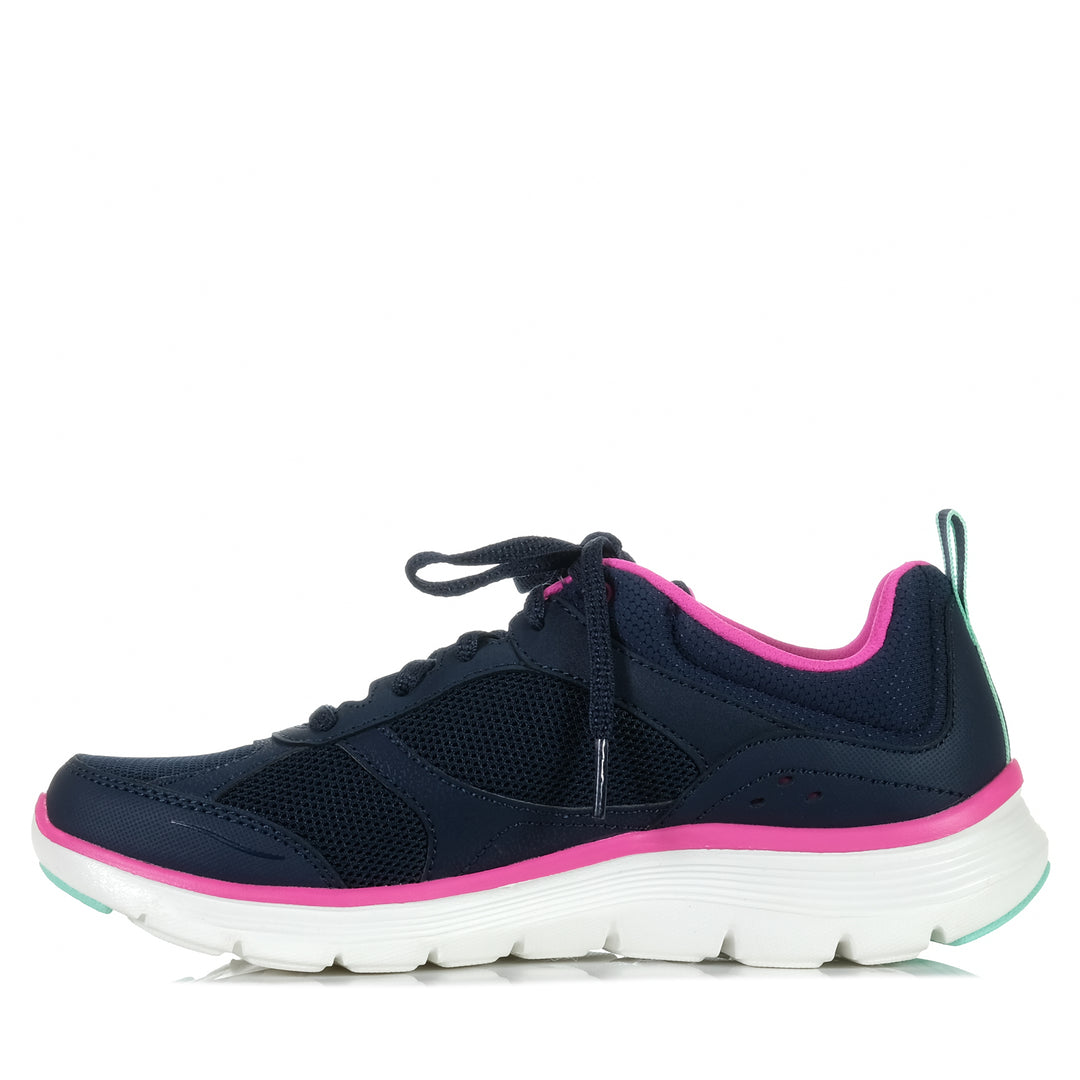 Skechers Flex Appeal 5.0 - Fresh Touch 150202 Navy/Hot Pink, 10 US, 11 US, 6 US, 7 US, 8 US, 9 US, blue, low-tops, Skechers, sneakers, sports, walking, womens