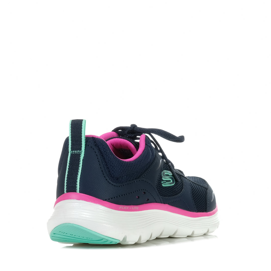 Skechers Flex Appeal 5.0 - Fresh Touch 150202 Navy/Hot Pink, 10 US, 11 US, 6 US, 7 US, 8 US, 9 US, blue, low-tops, Skechers, sneakers, sports, walking, womens